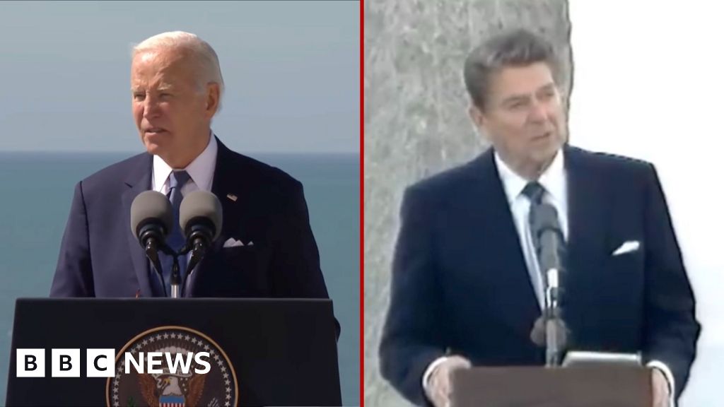 How Biden’s D-Day speech compares to Reagan’s 40 years ago
